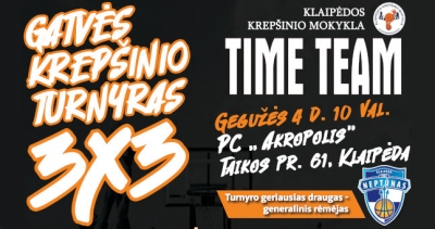 19-asis 3x3 krepšinio turnyras „TimeTeam“ pasiūlys naujovių!